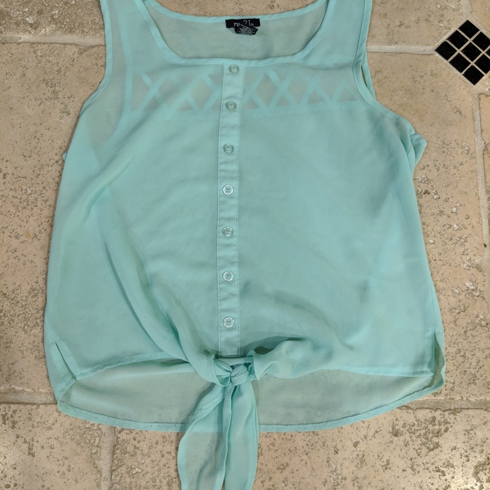 Rue 21 Womens Top Green Medium